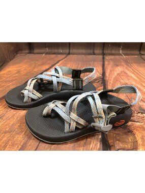 Chaco ZX/2 Classic Z-Cloud Blue Print Sport Sandals Womens 6 (6z43)